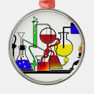 ORNEMENT EN MÉTAL LAB WARE - LABORATOIRE GLASSWARE MAD SCIENTIFIQUE