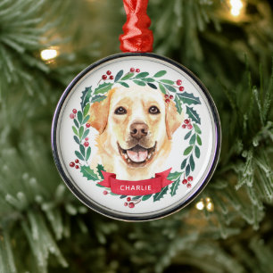 Ornement En Métal Labrador Retriever jaune Noël Amateur de chiens