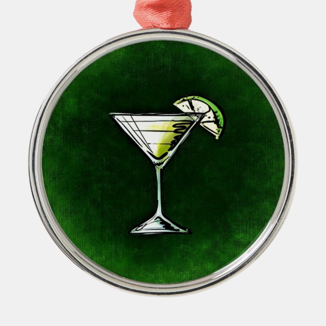 Ornement En Métal L'absinthe au cocktail vert (Devant)