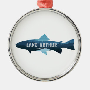 Ornement En Métal Lac Arthur Pennsylvanie Poisson