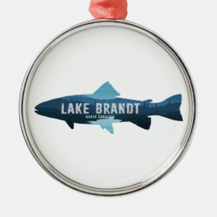 Ornement En Métal Lac Brandt North Carolina Fish