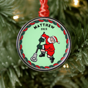 Ornement En Métal Lacrosse Noël Collectible 2025