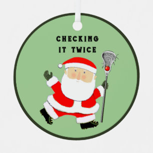 Ornement En Métal Lacrosse Noël Collectif