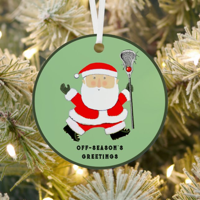 Ornement En Métal Lacrosse Noël Objet de collection (Insitu)