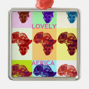 ORNEMENT EN MÉTAL L'AFRIQUE AMOUREUSE