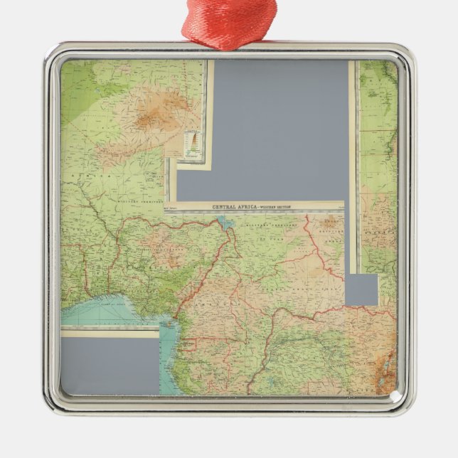 Ornement En Métal L'Afrique composée (Devant)