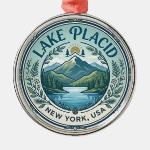 Ornement En Métal Lake Placid États-Unis