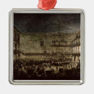 Ornement En Métal L'arrivée de princesse Amelia de la Saxe, dans un