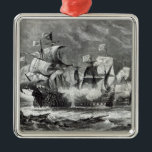 Ornement En Métal L'avant-garde, sous monsieur William Winter<br><div class="desc">L'avant-garde,  sous monsieur William Winter,  engageant l'armada espagnole,  de la "heure de loisirs",  1888 % pipe% par emplacement d'art d'Oswald Walter Brierly | : Nombre de collection anglais privé d'image de l'artiste | de la collection | : XJF315757</div>