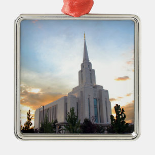 Ornement En Métal LDS Utah Temple sunset