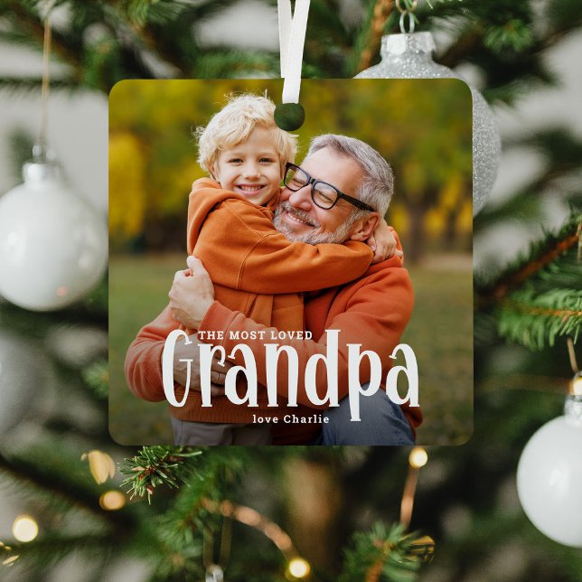 Ornement En Métal Le cadeau le plus aimé GRANDPA' mignon (Créateur téléchargé)