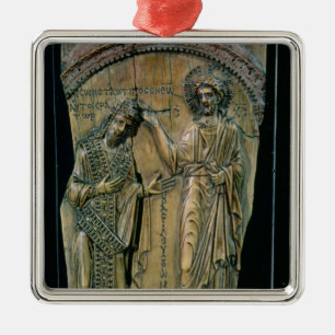 Ornement En Métal Le Christ couronnant l'empereur Constantine VII