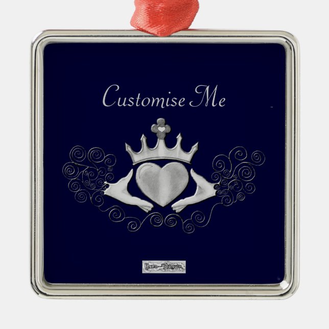 Ornement En Métal Le Claddagh (Argent) (Devant)