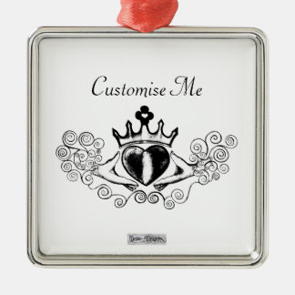 Ornement En Métal Le Claddagh (noir)