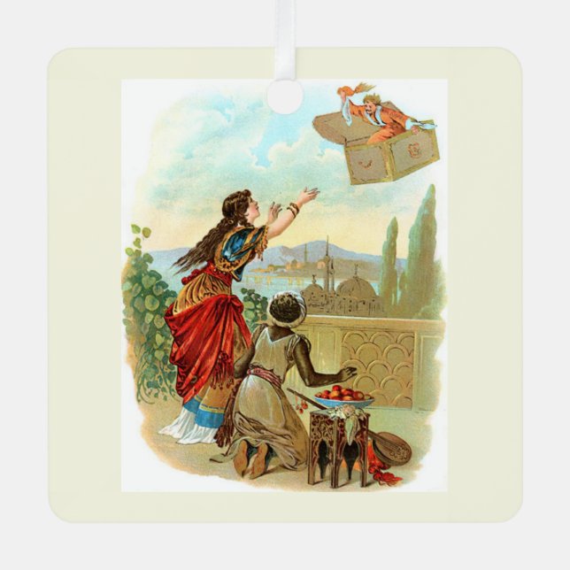 Ornement En Métal Le Coffre Volant  (Recto)