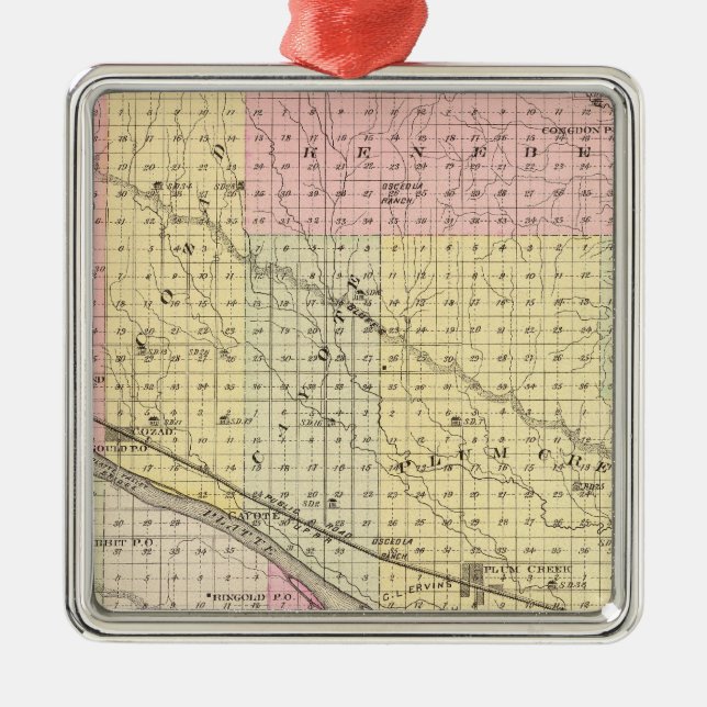 Ornement En Métal Le comté de Dawson, Nébraska (Devant)