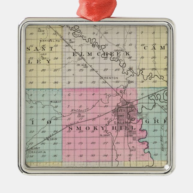 Ornement En Métal Le comté de Saline, le Kansas (Devant)