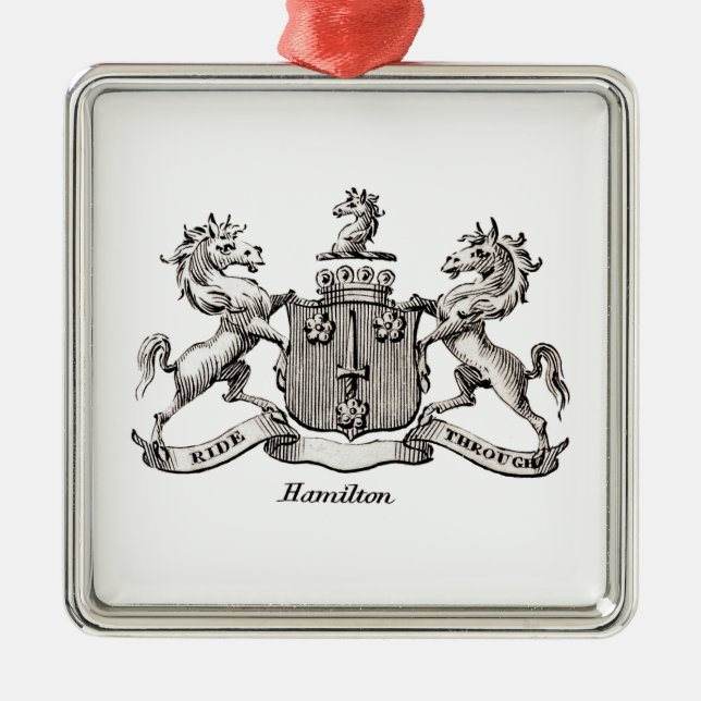 ORNEMENT EN MÉTAL LE CREST DE FAMILLE DE HAMILTON (Devant)