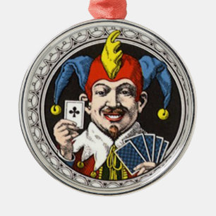 Ornement En Métal Le graphique gai de carte de jeu de joker