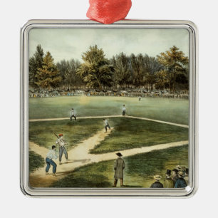 Ornement En Métal Le jeu national américain du base-ball