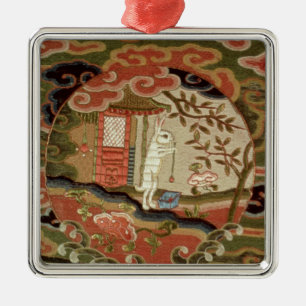 Ornement En Métal Le Lièvre et la Tortue, période d'Edo