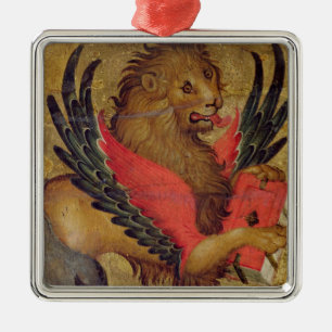 Ornement En Métal Le lion de St Mark (huile sur le panneau)