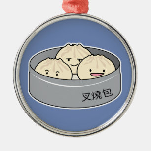 Ornement En Métal Le petit déjeuner chinois de dim sum de petit pai