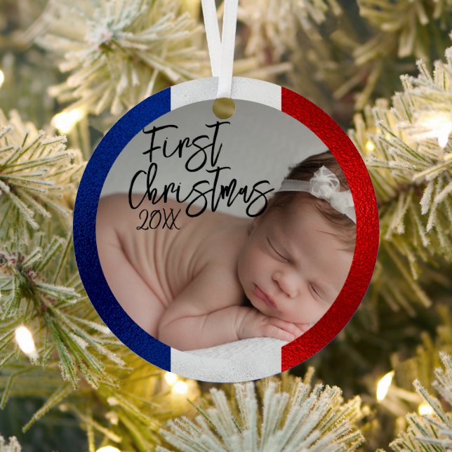 Ornement En Métal Le premier Noël du bébé français (Insitu)