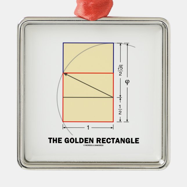 Ornement En Métal Le rectangle d'or (rapport de maths de la (Devant)