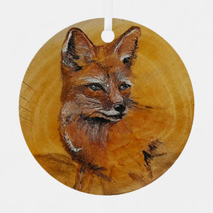 Ornement En Métal Le renard dans les bois
