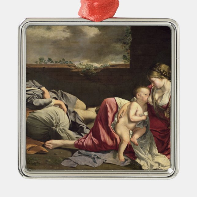 Ornement En Métal Le repos sur le vol en l'Egypte, 1628 (Devant)