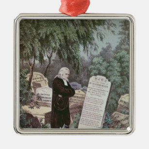 Ornement En Métal Le Rev. John Wesley visitant la tombe de sa mère