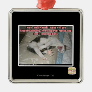 Ornement En Métal Le rire et le monde rit avec vous