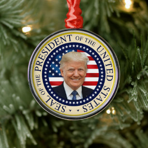 Ornement En Métal Le sceau du 47ème président Trump a gagné 2024