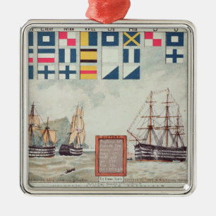 Ornement En Métal Le signal du Nelson chez Trafalgar