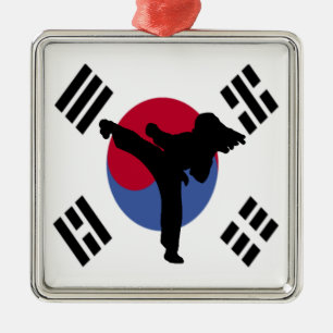 Ornement En Métal Le Taekwondo