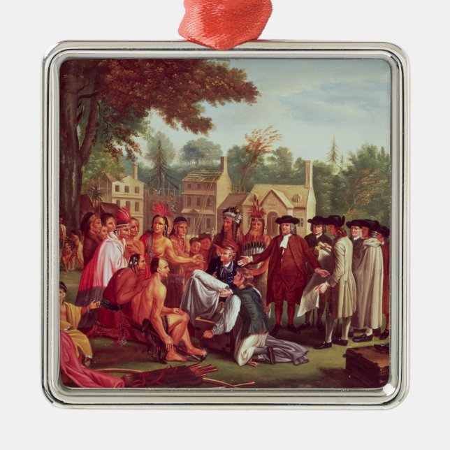 Ornement En Métal Le Traité de William Penn avec les Indiens en 1683 (Devant)