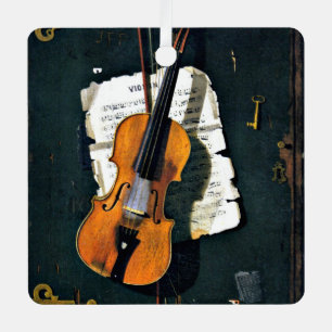 Ornement En Métal Le Vieux Violon, la peinture d'art,