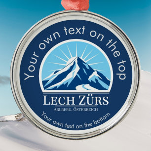 Ornement En Métal Lech Zürs Arlberg Autriche médaille de ski métal o