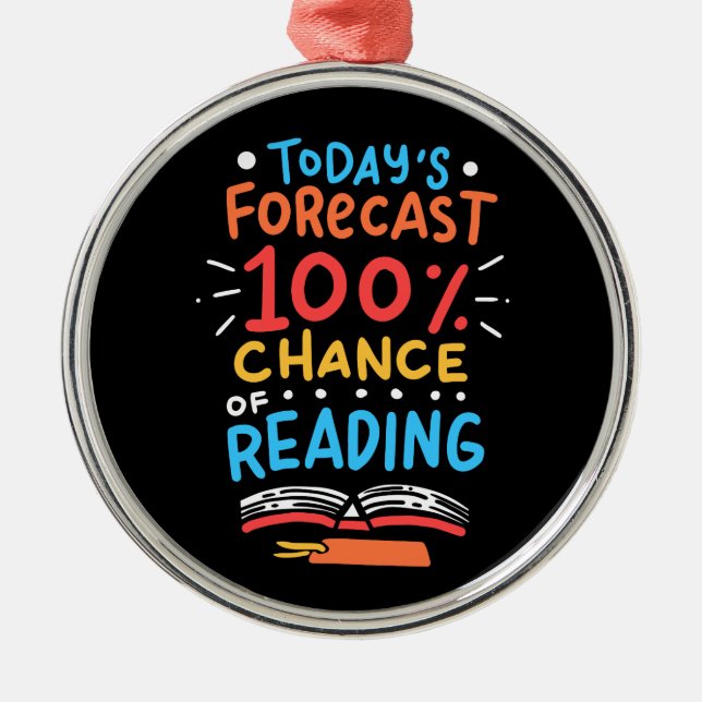 Ornement En Métal Lecture - 100% Chance de lecture (Devant)