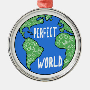 Ornement En Métal Les Vélos Font Un Monde Parfait