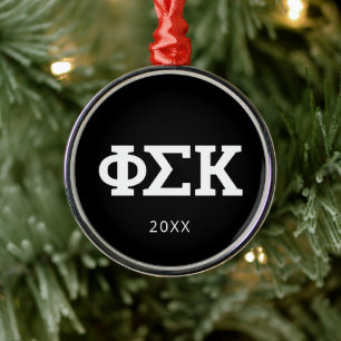 Ornement En Métal Lettres Phi Sigma Kappa