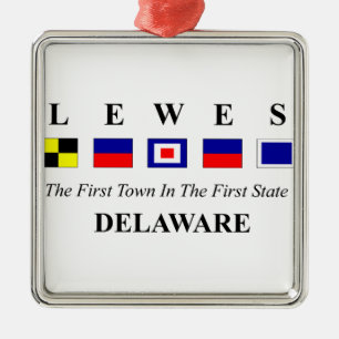 Ornement En Métal Lewes, De 2 - orthographe nautique de drapeau
