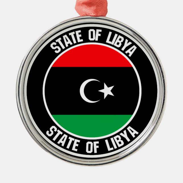 Ornement En Métal Libya Round Emblem (Devant)