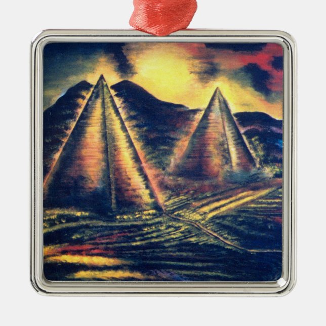 Ornement En Métal Lieu De Repos, Pyramides (Devant)