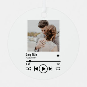 Ornement En Métal Liste de lecture personnalisée de la chanson phot