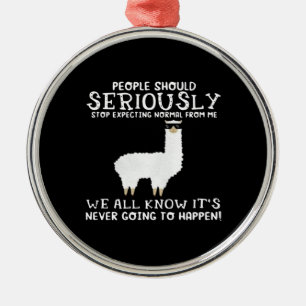 Ornement En Métal Llama Gift   Les gens devraient être sérieux