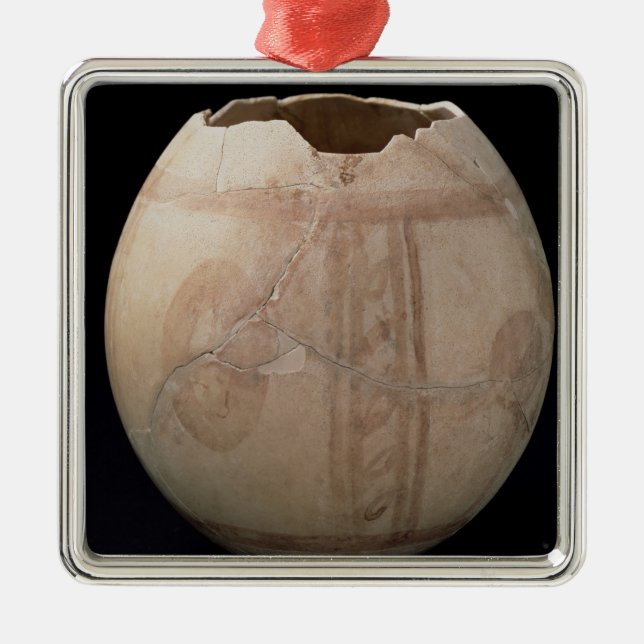 Ornement En Métal L'oeuf d'autruche a coupé sous forme de vase de (Devant)