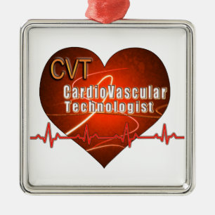 Ornement En Métal LOGO DU COEUR DE LA TCCE Technologue cardiovascula