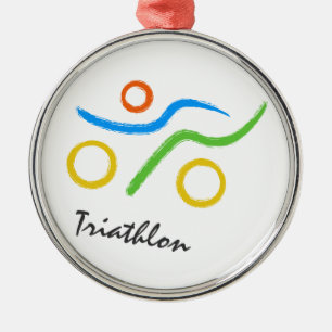 Ornement En Métal Logo du triathlon